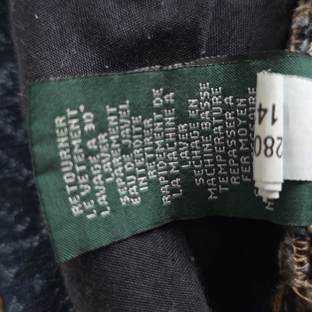 Lauren Ralph Lauren Patterned Straight Leg Jeans Size 16 - Picture 7 of 8